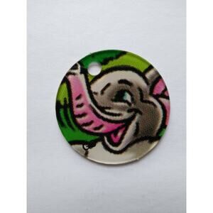 Roller Coaster Tycoon Pinball Keychain Elephant Original Plastic Promo